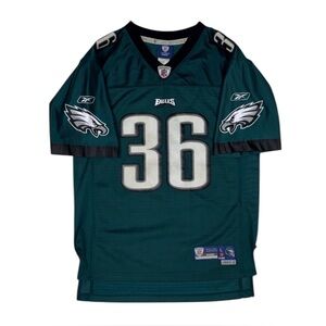 Vintage Philadelphia Eagles Brian Westbrook Reebok Jersey Youth Large Green Y2K